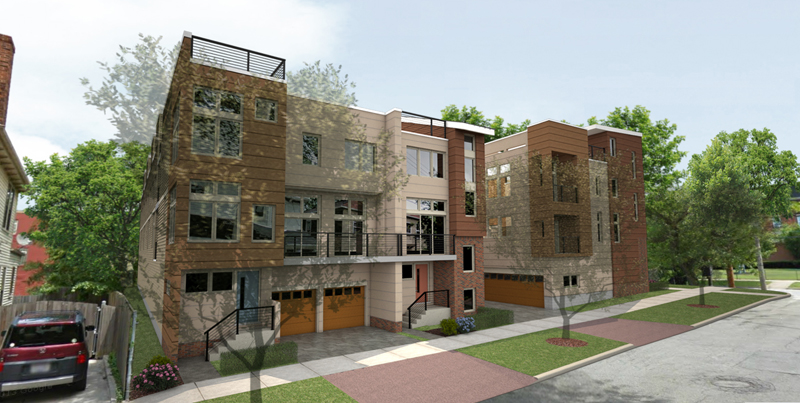 rendering of the Townhomes at the hinge